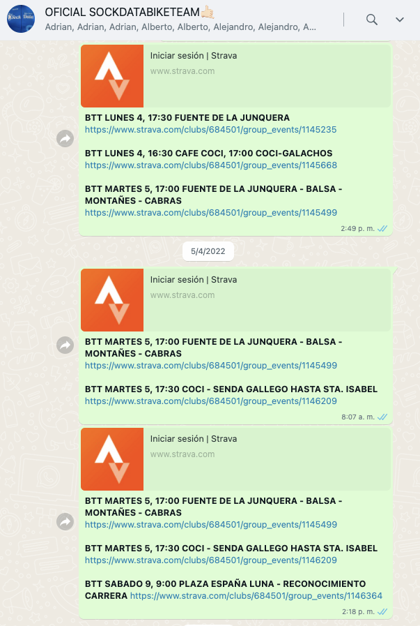 sockdata bike team funcionamiento whassap01